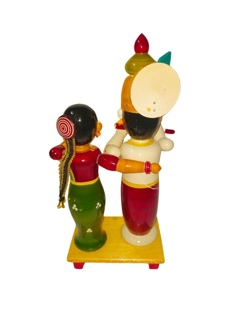 Etikoppaka HandiCrafts Wooden Radha Krishna view 2