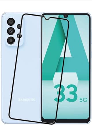 PLUGTECH Advanced Tempered Glass With Anti-Explosion 9H Hardness Edge-To-Edge Coverage Screen Guard for SAMSUNG A33