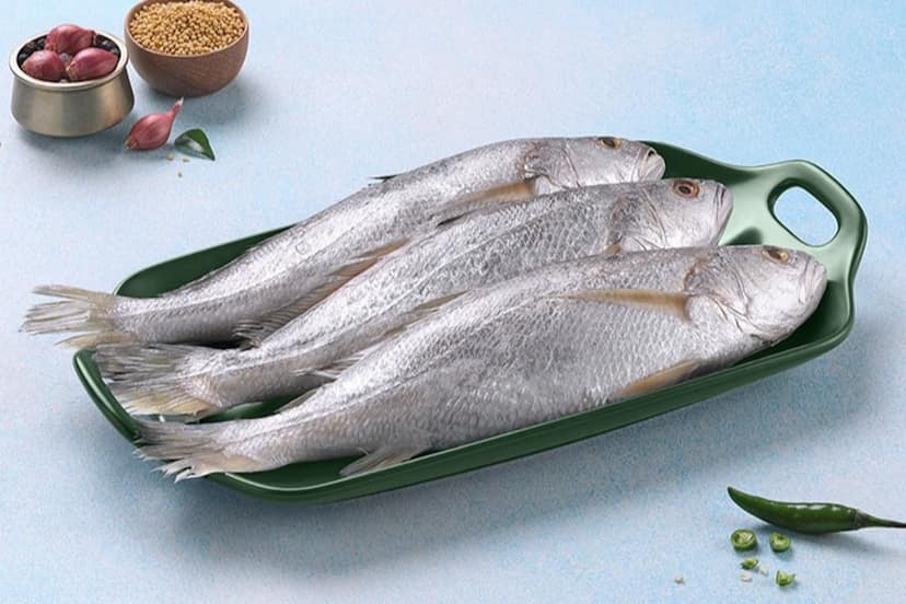 Croaker/Korae/Kalluri-Curry Cut (May include head pieces)- 500gms(After Cleaning)