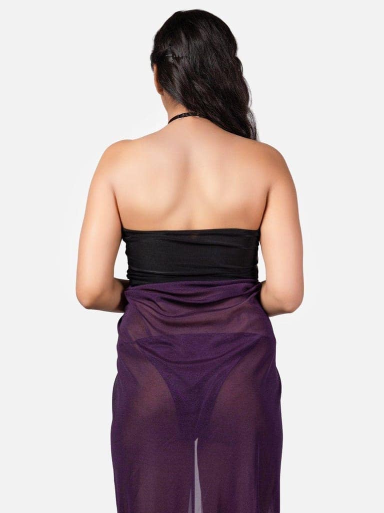 Hot Net Honeymoon Purple Babydoll Bikini Night Dress K3BmJ view 4