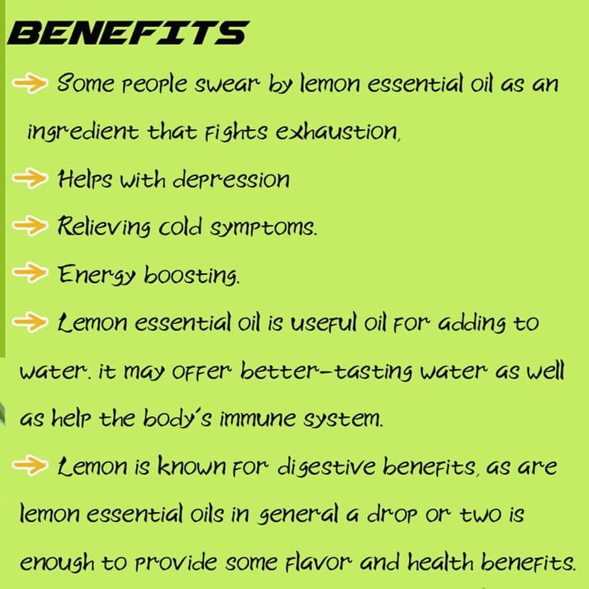 Vitalime Lemon Oil - Pure Essential Oil for Aromatherapy & Skincare (15ml) view 6