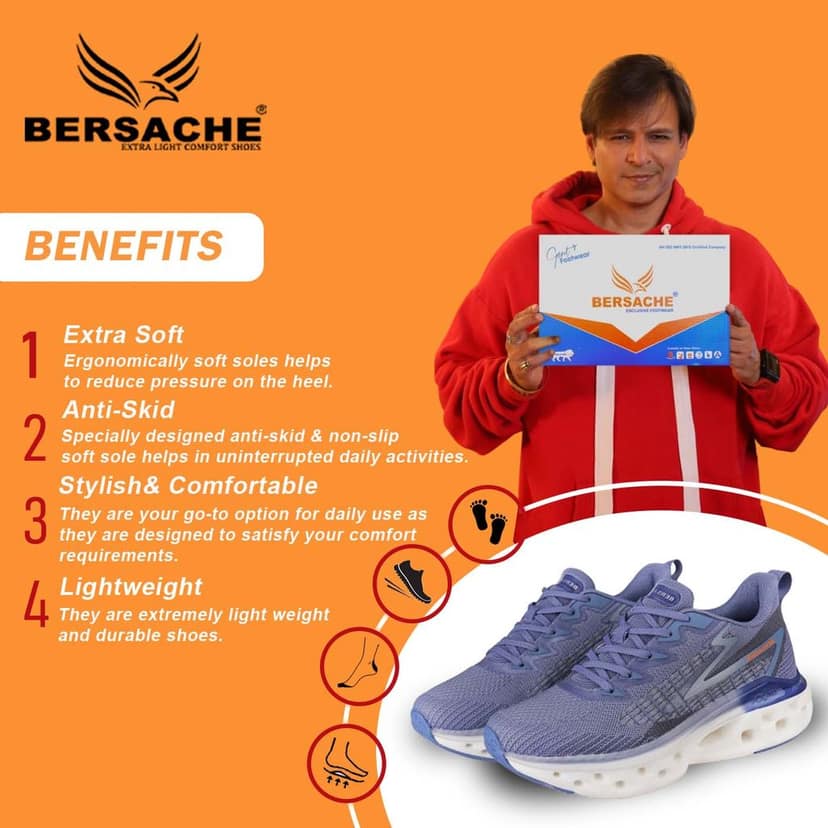 Bersache Premium Sports ,walking,Gym,cricket, Trending Running Shoes For Men's view 2