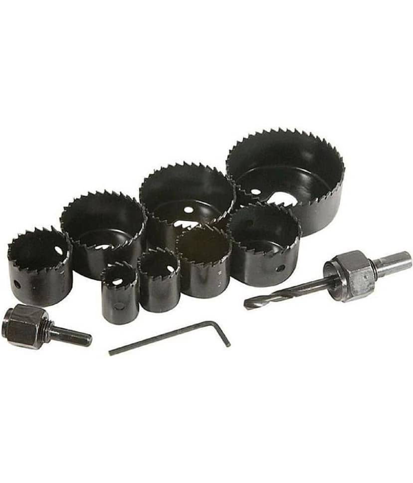SHB Hole saw 11pcs Metal Alloys Wood Hole Saw Cutting Set, Black, 19-64 mm, Set of 11Pcs view 2