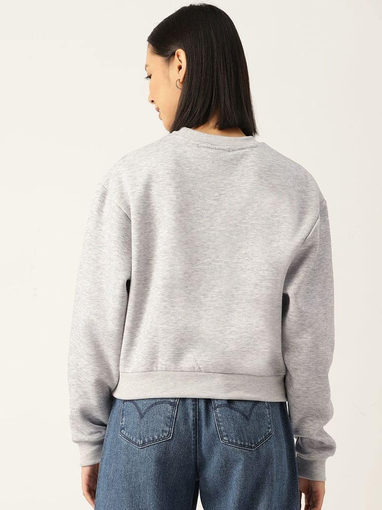Solid Grey Sweatshirt view 2