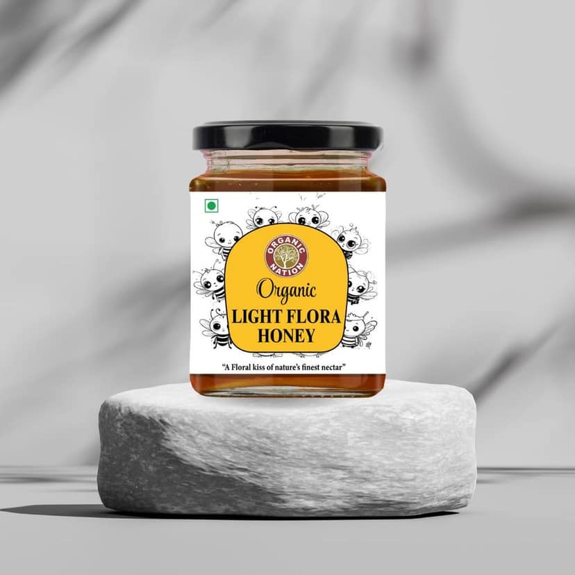 Organic Nation Light Flora Honey | Raw & Unprocessed | Natural Wildflower Honey | Rich in Antioxidants | No Added Sugar | 325g view 2