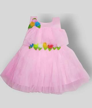harshvardhanmart.com Net Frock For Girls ( Pack of 1 , Red )