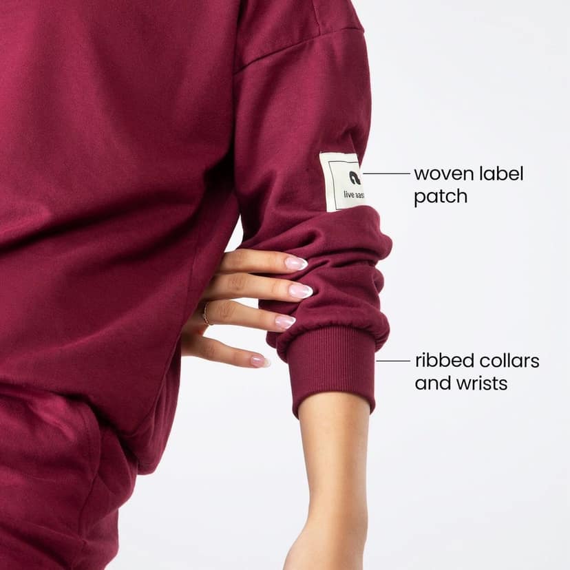 Get Cosy Sweatshirt - Burgundy Maroon view 3