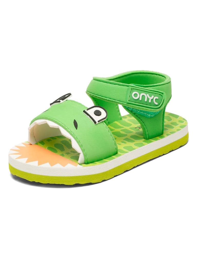 Premium Crocodile Artistic Sandals - Green (Unisex) view 3