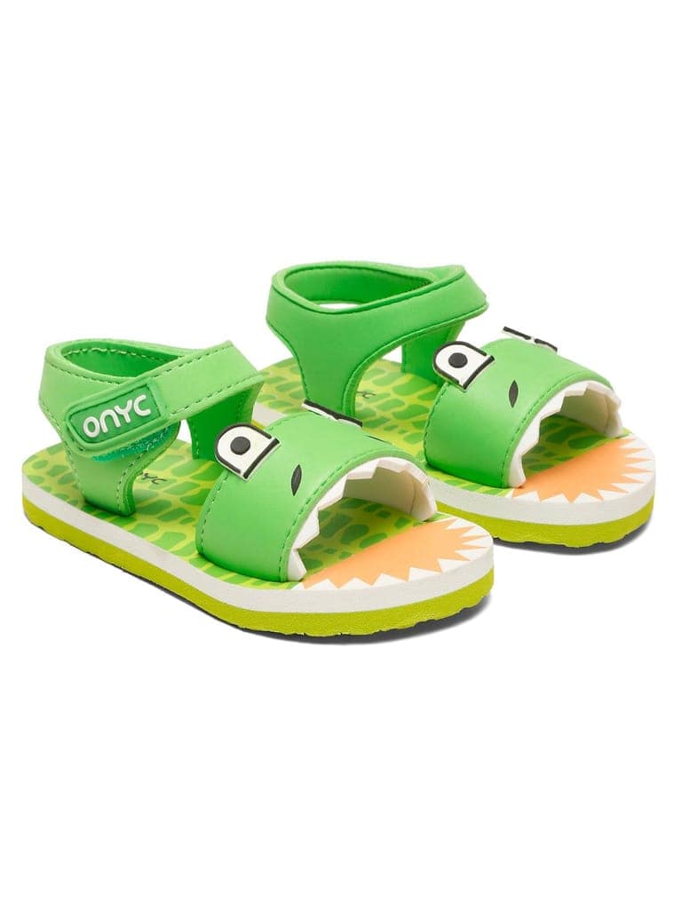 Premium Crocodile Artistic Sandals - Green (Unisex) view 5