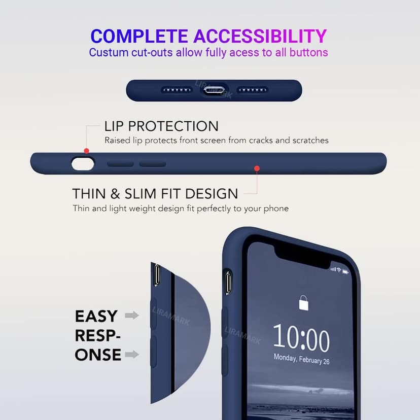 LIRAMARK Liquid Silicone Soft Back Cover Case for Apple iPhone 11 view 5