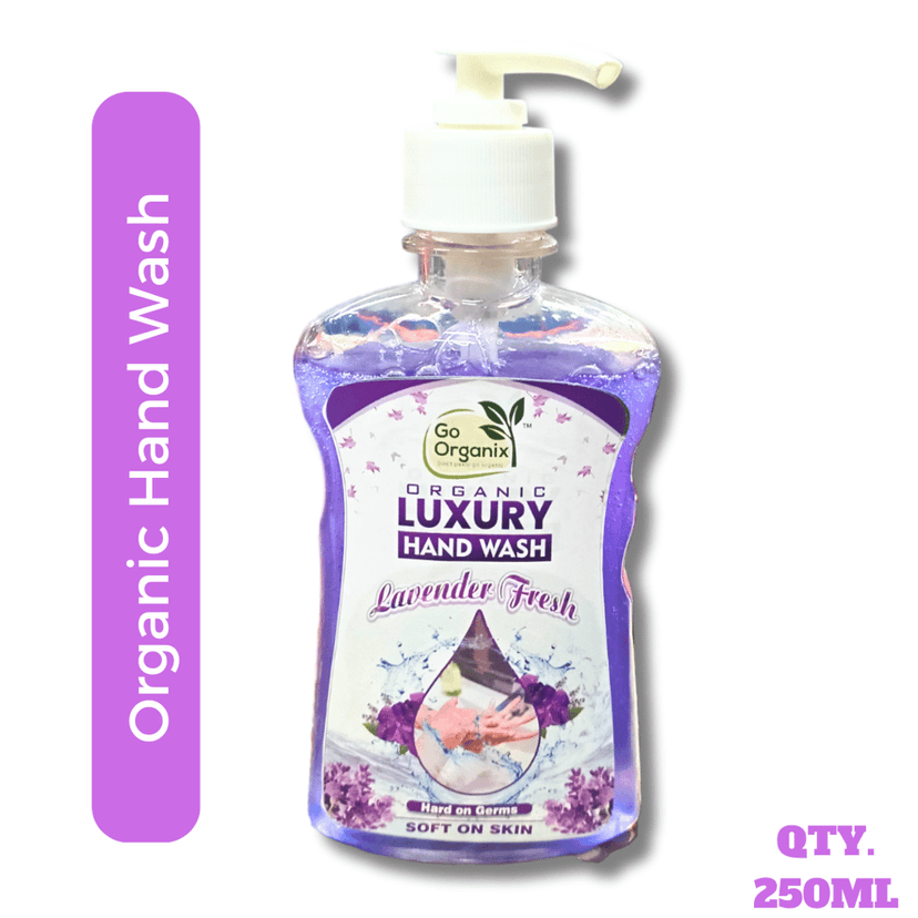 Go Organix Handwash Pump - Levender Fresh (Pack of 2-250ml each) | Rich Foam | Moisturizing Hand Wash | 100% Organic|| For Senstive Hands view 2
