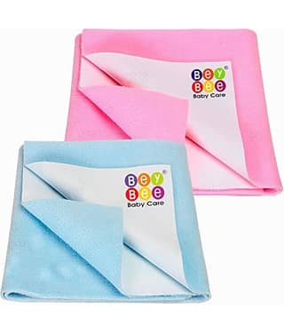 Beybee - Multi-Colour Laminated Bed Protector Sheet ( Pack of 2 )