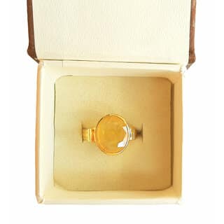 prateek enterprises natural and certified emerald gold plated adjustable ring view 2