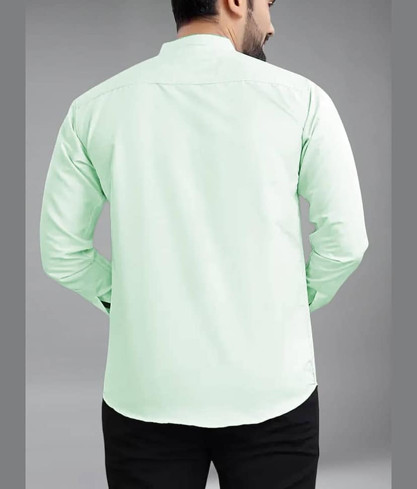 BHUVIKOO Cotton Blend Slim Fit Solids Full Sleeves Men's Casual Shirt - Khaki ( Pack of 1 ) view 2