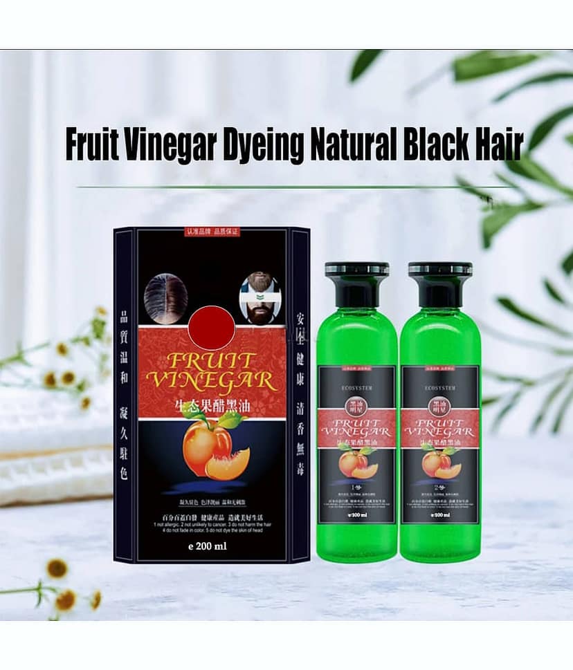 WRIXTY Fruit Vinegar Hair Colour Gel Black Instant Smooth Soft Hair Quick Grey Coverage Natural Shine Formula