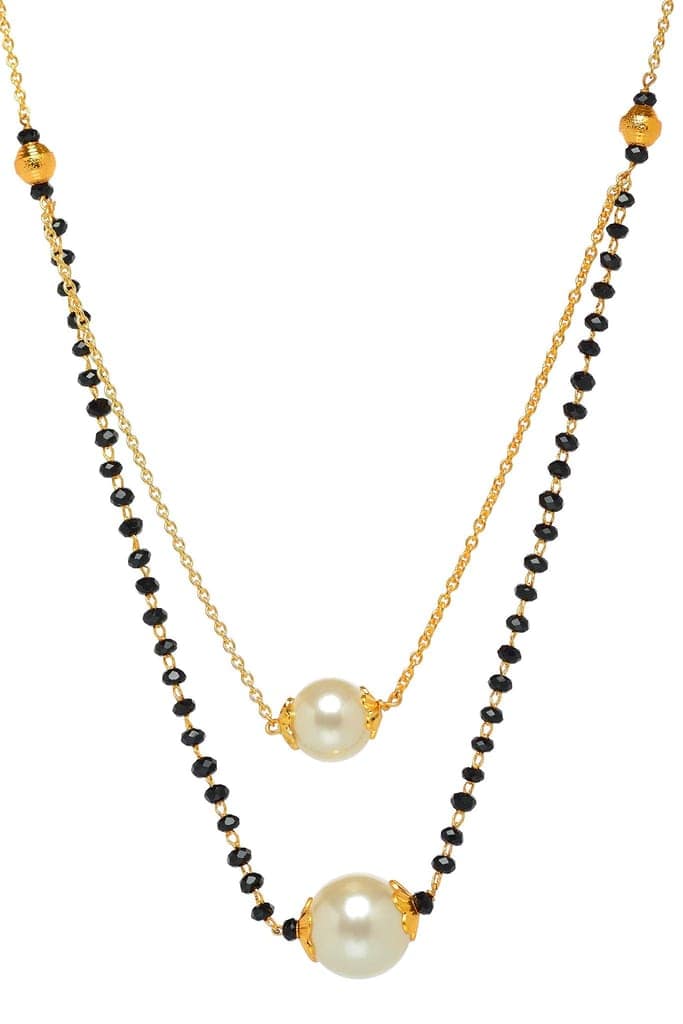 Aarohi13 Women's Pride Designer Gold Plated Mangalsutra Pendant with Chain for Women