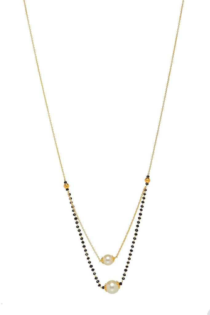 Aarohi13 Women's Pride Designer Gold Plated Mangalsutra Pendant with Chain for Women view 2