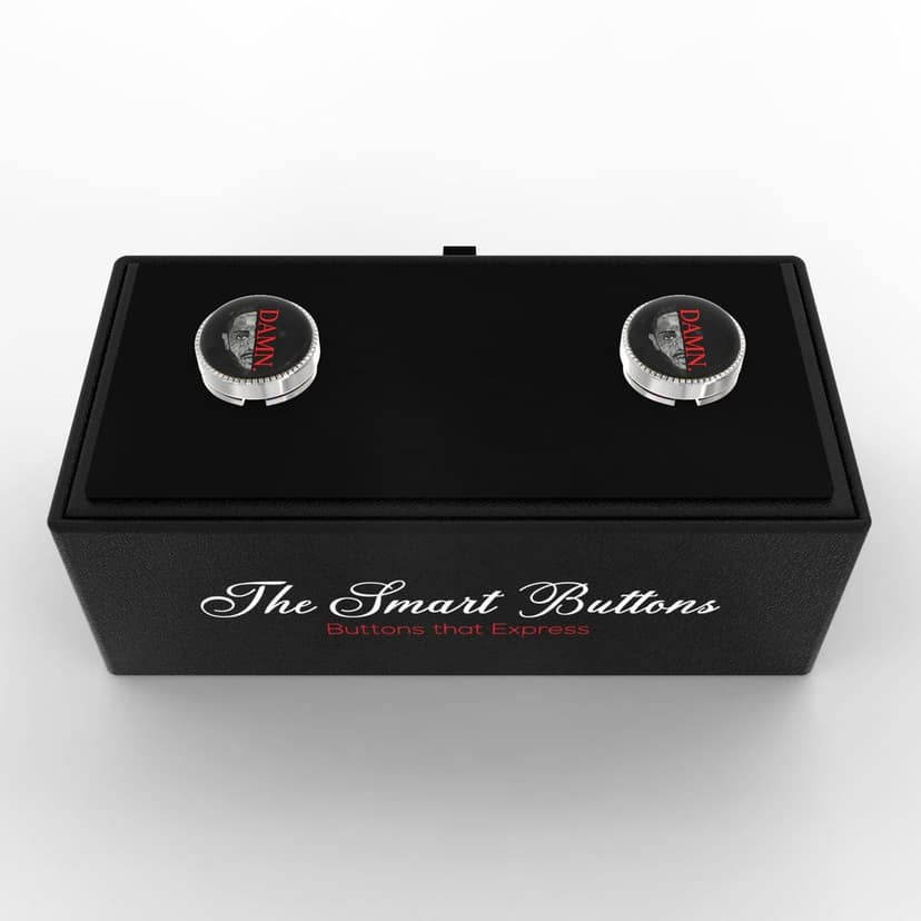 The Smart Buttons - Shirt Button Cover Cufflinks for Men - Kendrick Lamar Style view 3