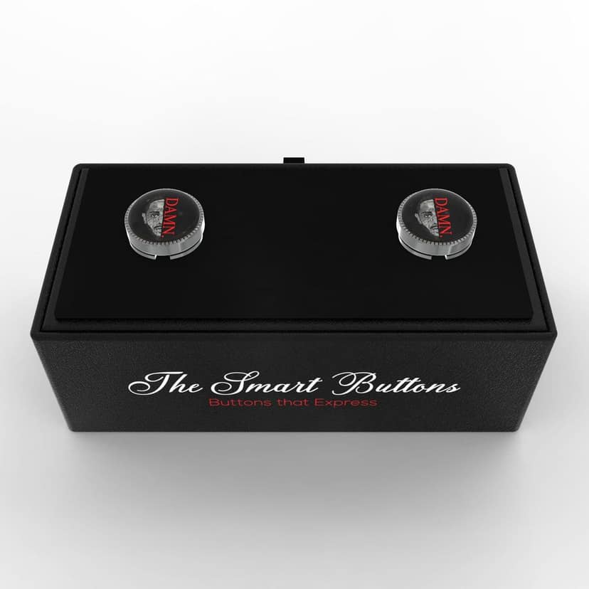 The Smart Buttons - Shirt Button Cover Cufflinks for Men - Kendrick Lamar Style view 9
