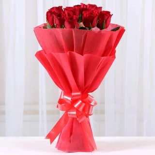 Vivid Love Red Roses Bouquet