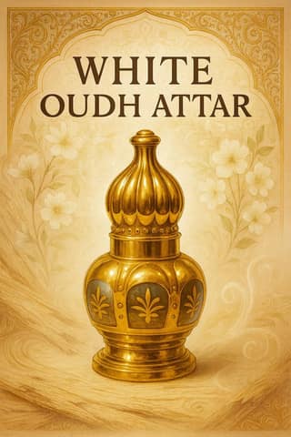 White Oudh Attar (12ml) | Long Lasting Indian Attar for Men & Women | Alcohol-Free Indian Attar | Luxury Fabric Use Perfume Oil by LinBerlin