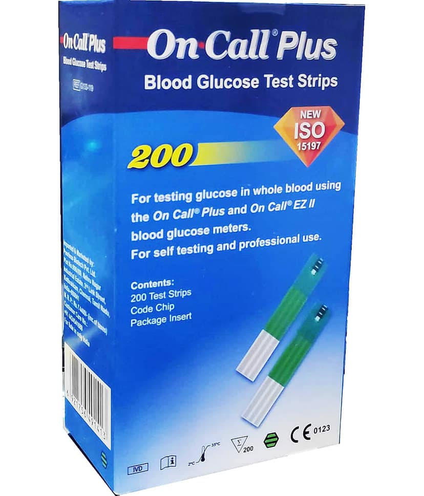 On Call Plus Bloodglucose Sugar Test Strips 200 Strips