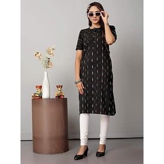 OMSAIFAB Casual Printed Women Black Top