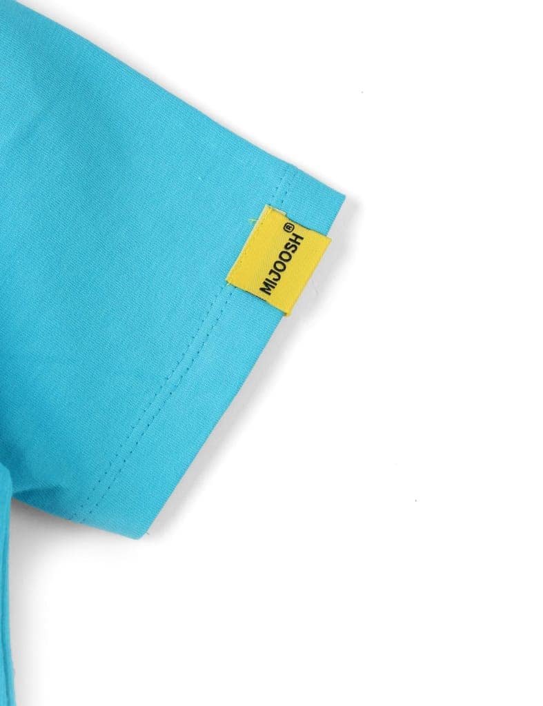 Boys T shirt Cotton Scuba Blue Rock Star view 3