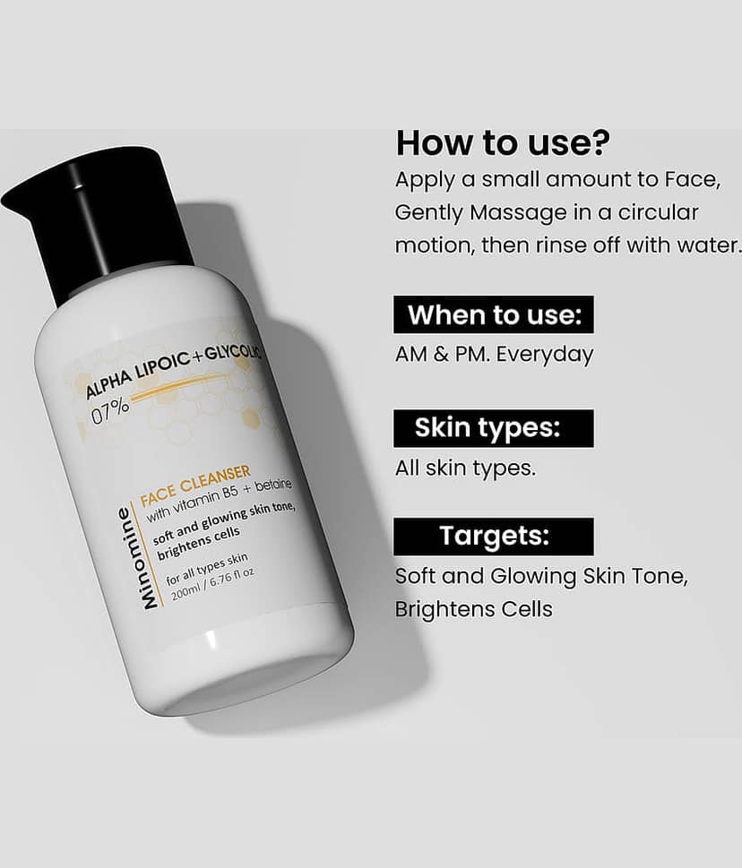 Minomine - Lightening Face Wash For All Skin Type ( Pack of 1 ) view 2