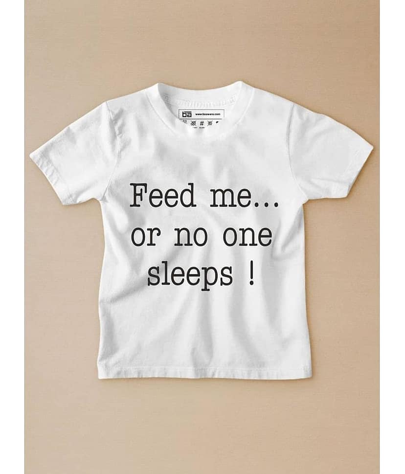 Be Awara Pack of 1 Boys Cotton T-Shirt ( White )