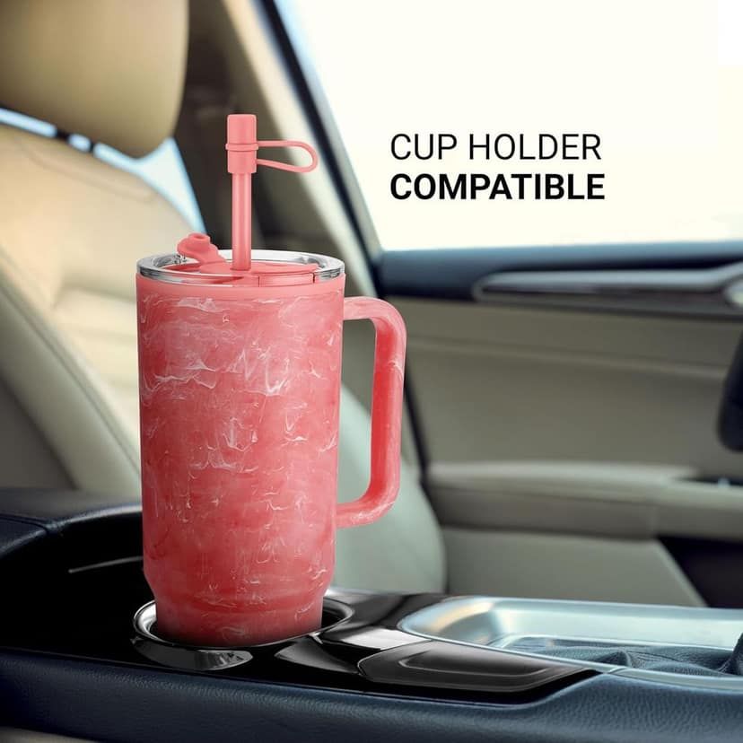 MILTON Puris 1200 Plastic Water Tumbler | 2-in1 Lid Sip or Gulp | Crystal Clear BPA Free-Food Grade | Sturdy Handle | Large Travel Mug for Gym, Office & Outdoor Use, 1200 ml view 3