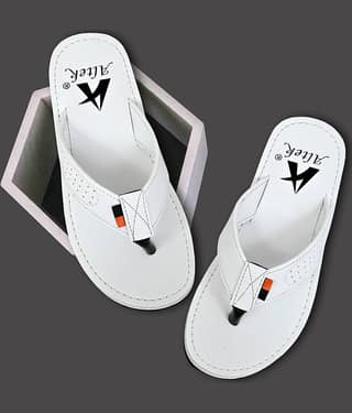 Altek White Men's Thong Flip Flop