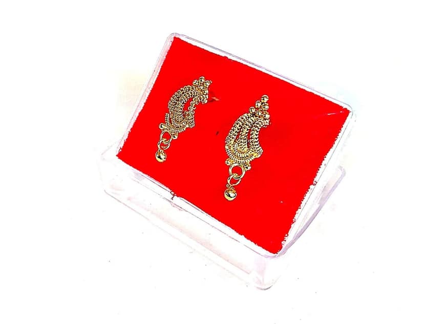 Gold Plated Traditional Indian Jhumka Earrings for Women view 4