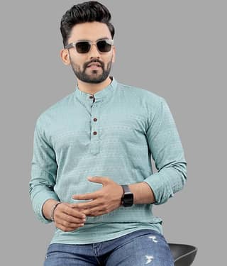 Nofilter Black Cotton Blend Men's Shirt Style Kurta ( Pack of 1 )