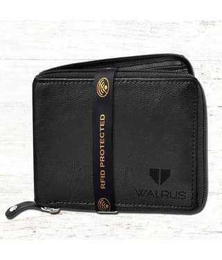 Walrus Faux Leather Black Casual Regular Wallet