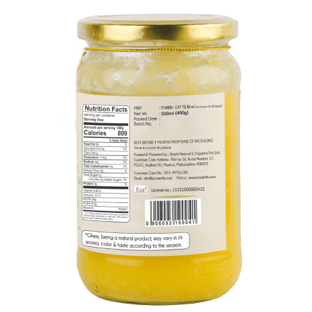 Praakritik Natural Desi Gir Cow A2 Ghee 500ml view 2