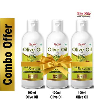 The Nile Olive Oil 100 Ml X 3 300 ML Hair Growth Oil 300 mL Pack of 3