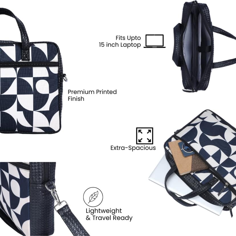 WOTM Laptop Bag Leather | Messenger Bag for Men & Women | Office Bag with Adjustable Strap | Laptop Side Bag for Office Use | Stylish leather Bag view 3