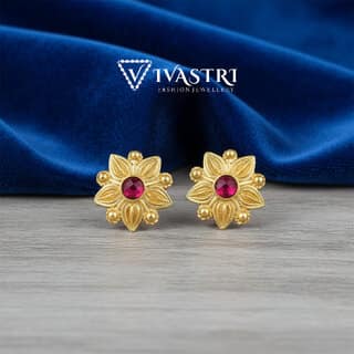 Vivastri Premium Gold Plated Alloy Stud Earrings Combo for Women & Girls Pack of 4 view 2