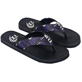LEACO Flip X Men Premium Faux Leather Printed Strap Flip Flop - Step Up Your Daily Style with Printed Synthetic Leather Men Flip Flop