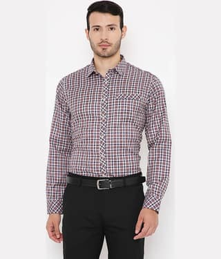Maharaja - Red Polyester Slim Fit Men's Formal Shirt ( Pack of 1 )
