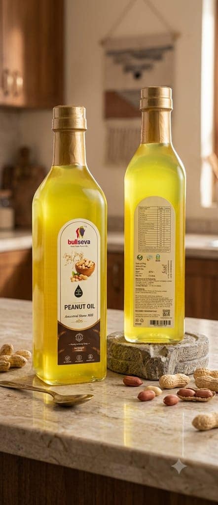 bullseva Cold Pressed Peanut Oil 1L view 2