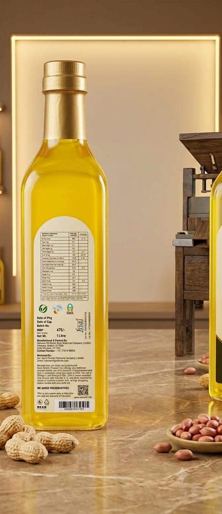bullseva Cold Pressed Peanut Oil 1L view 3