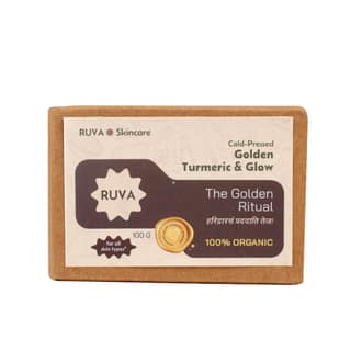 RUVA Handmade Wild Turmeric Cold-Pressed Ayurvedic Soap Bar | Exquisite Small-Batch Craft, Velvety Lather, Ultra-Pure Suitable Even for Face | Ritual Skincare for All Skin Types - Men & Women