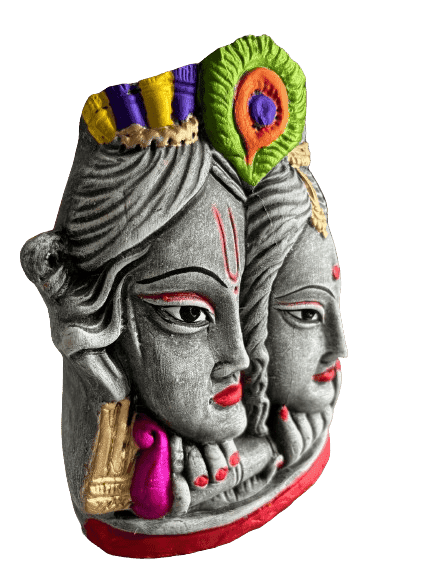 ASOMI KRISHNA RADHA TERRACOTTA IDOL view 2