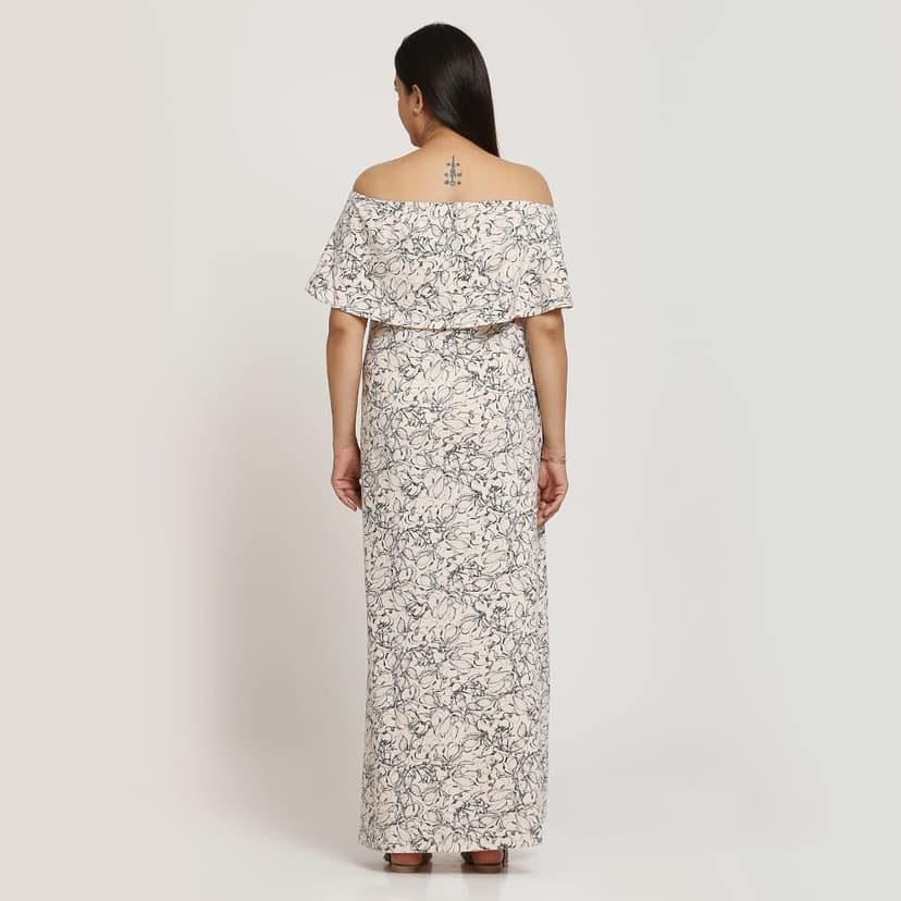 Off Shoulder Ankle length Aria Maternity Dress view 2