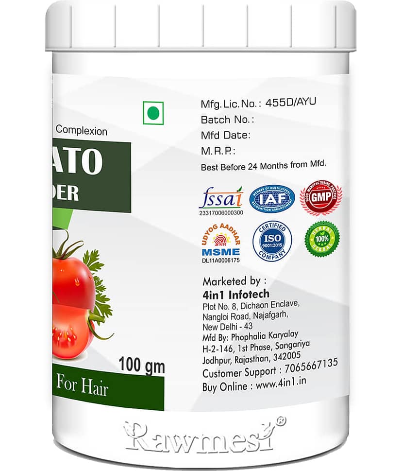 rawmest 100%Organic Tomato Powder Vegetable Juice 200 gm Pack of 2 view 2