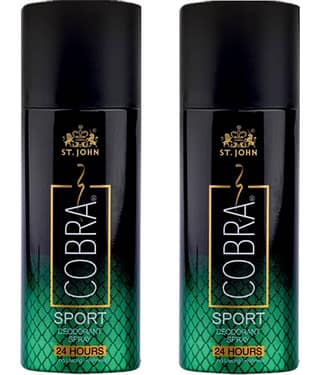 St. John Cobra Sport Long Lasting Deodorant Spray for Men 50 ml ( Pack of 2 )