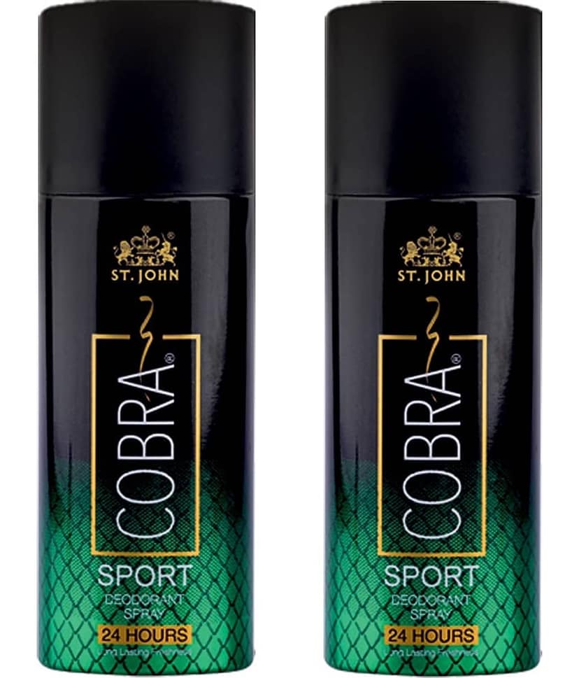 St. John Cobra Sport Long Lasting Deodorant Spray for Men 50 ml ( Pack of 2 )
