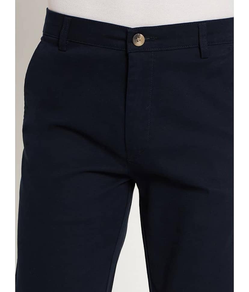 RAGZO Navy Blue Slim Chinos ( Pack of 1 ) view 2